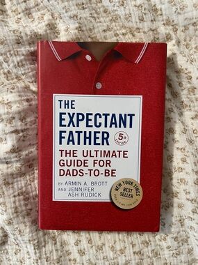 The Expectant Father - Red Hardcover Book